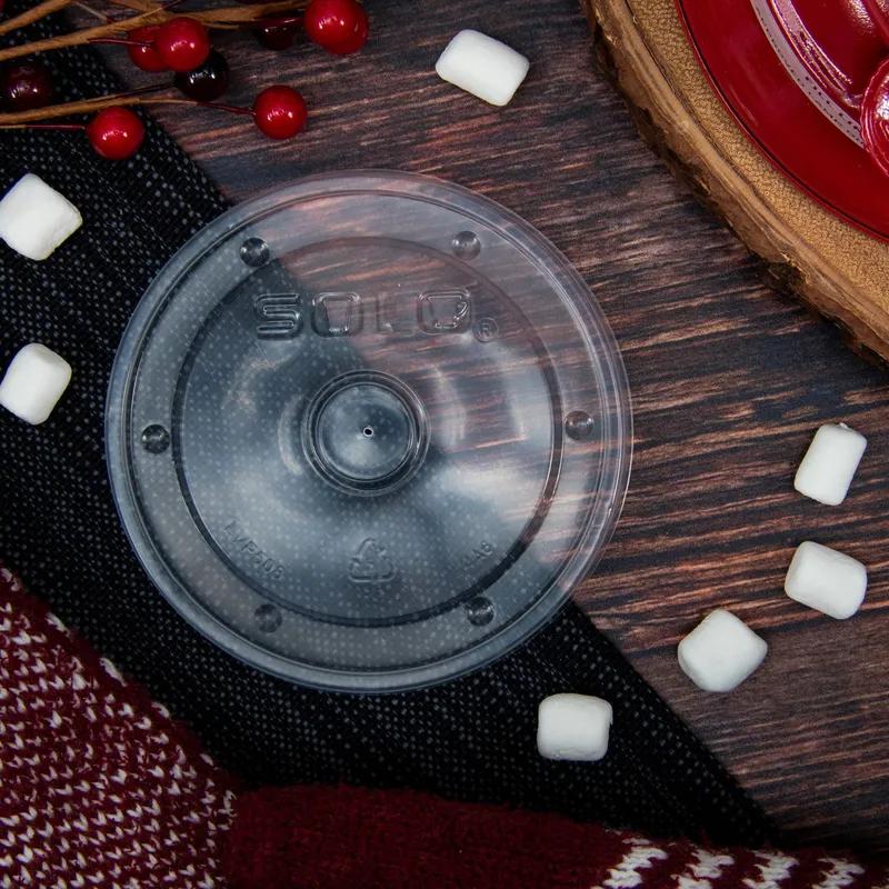 Solo® Lid 3.894X0.355 IN PP Clear Round For 6-10 OZ Container Freezer Safe Microwave Safe 100 Count/Pack 10 Packs/Case