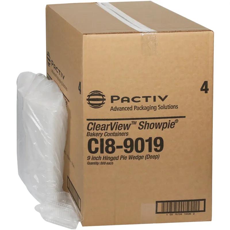 Pie Slice Hinged Container With Dome Lid 9 OZ 5.4X5.4X2.4 IN OPS Clear Triangle Deep 500/Case