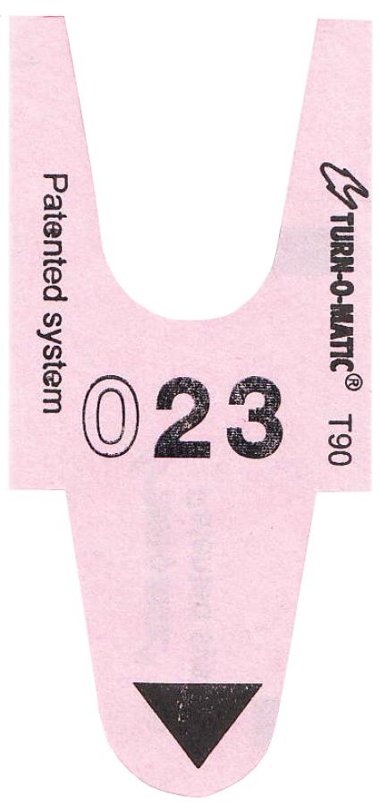 Turn-O-Matic® T90 Take-A-Number Ticket Pink 4000/Roll