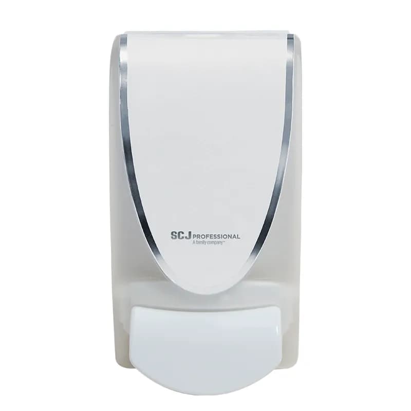 Proline Curve Hand Sanitizer & Soap Dispenser 1000 mL White Plastic Manual Surface Mount 1/Each