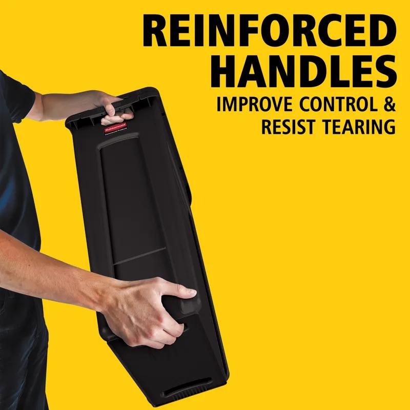 Executive Series™ Trash 1-Stream Trash Can 11X22X30 IN 23 GAL 92 QT Black Rectangle Resin Venting Channels Slim 1/Each