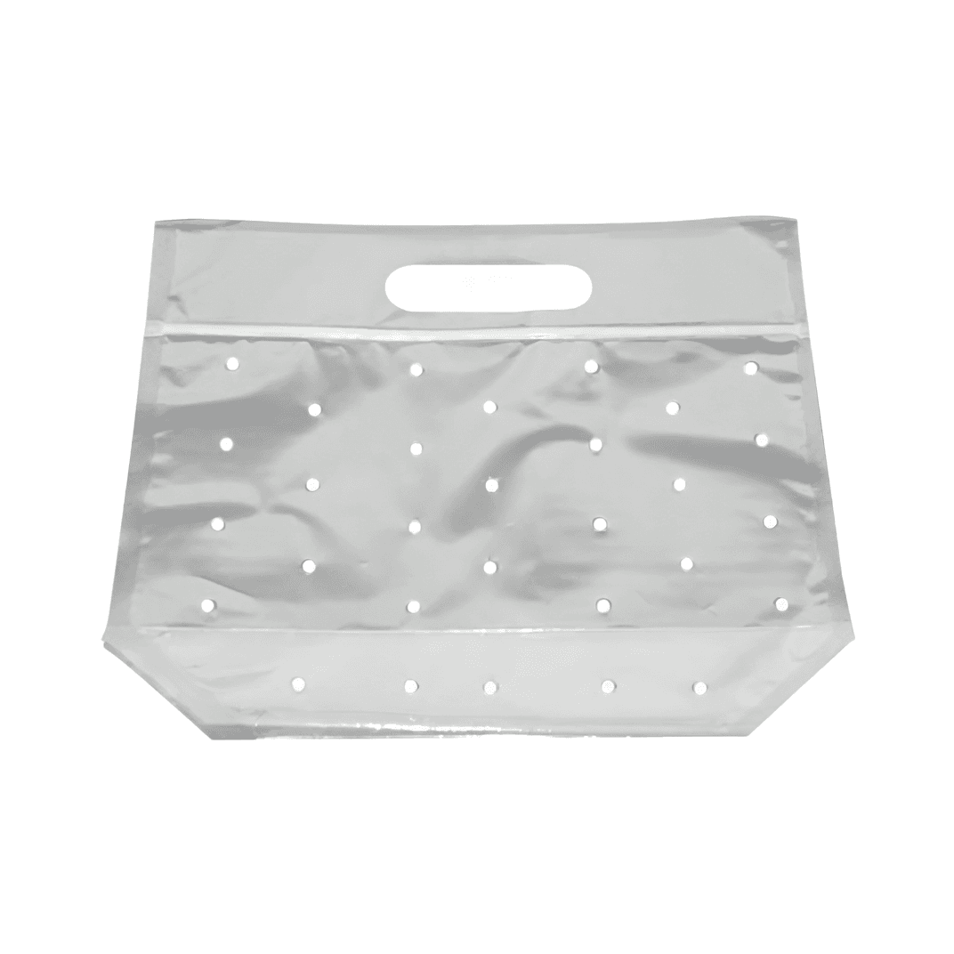 Produce Bag 11X10 IN Plastic With Zip Seal Closure With Handle Vented 250/Case