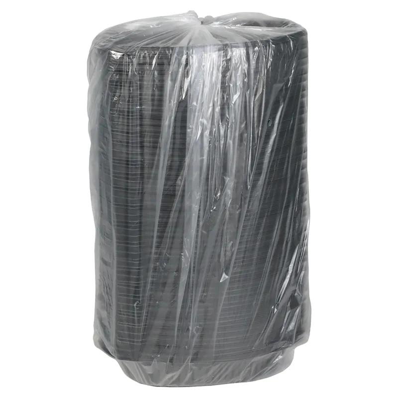 Casserole Take-Out Container Base With Dome Lid 7.875X5.25X2.25 IN MFPP Black Oval Leak Resistant 250/Case