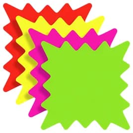 Sign 5X5 IN Starburst Rainbow 100/Pack