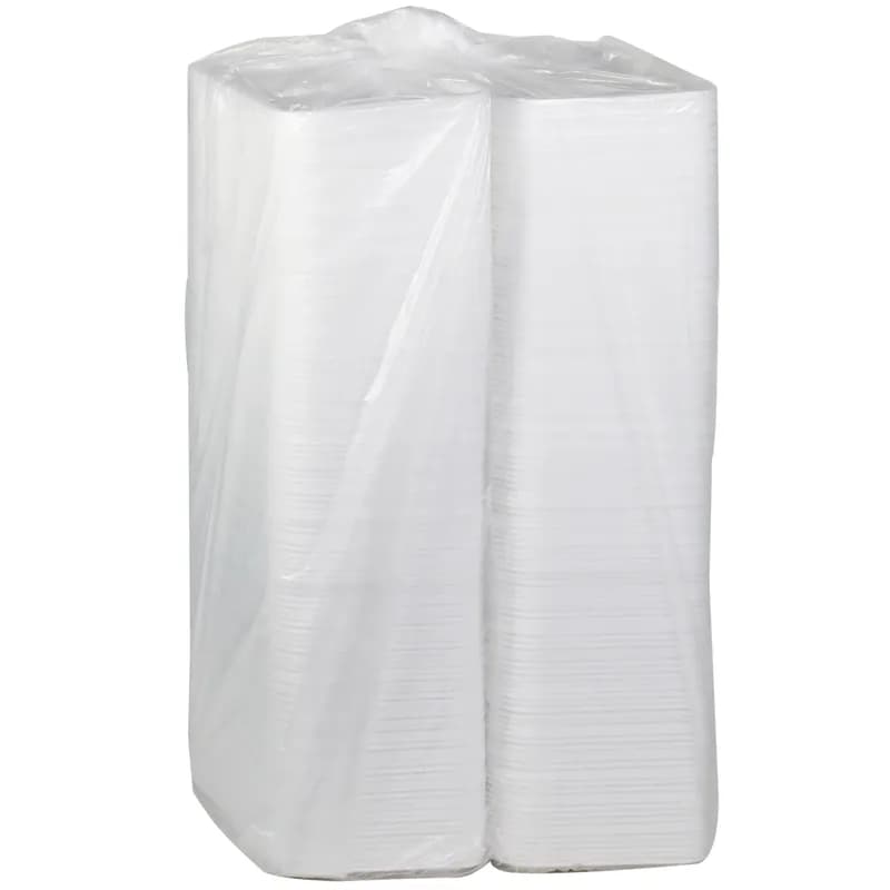 4S Supermarket Tray 9.125X7.125X0.65 IN Polystyrene Foam White Rectangle 500/Case