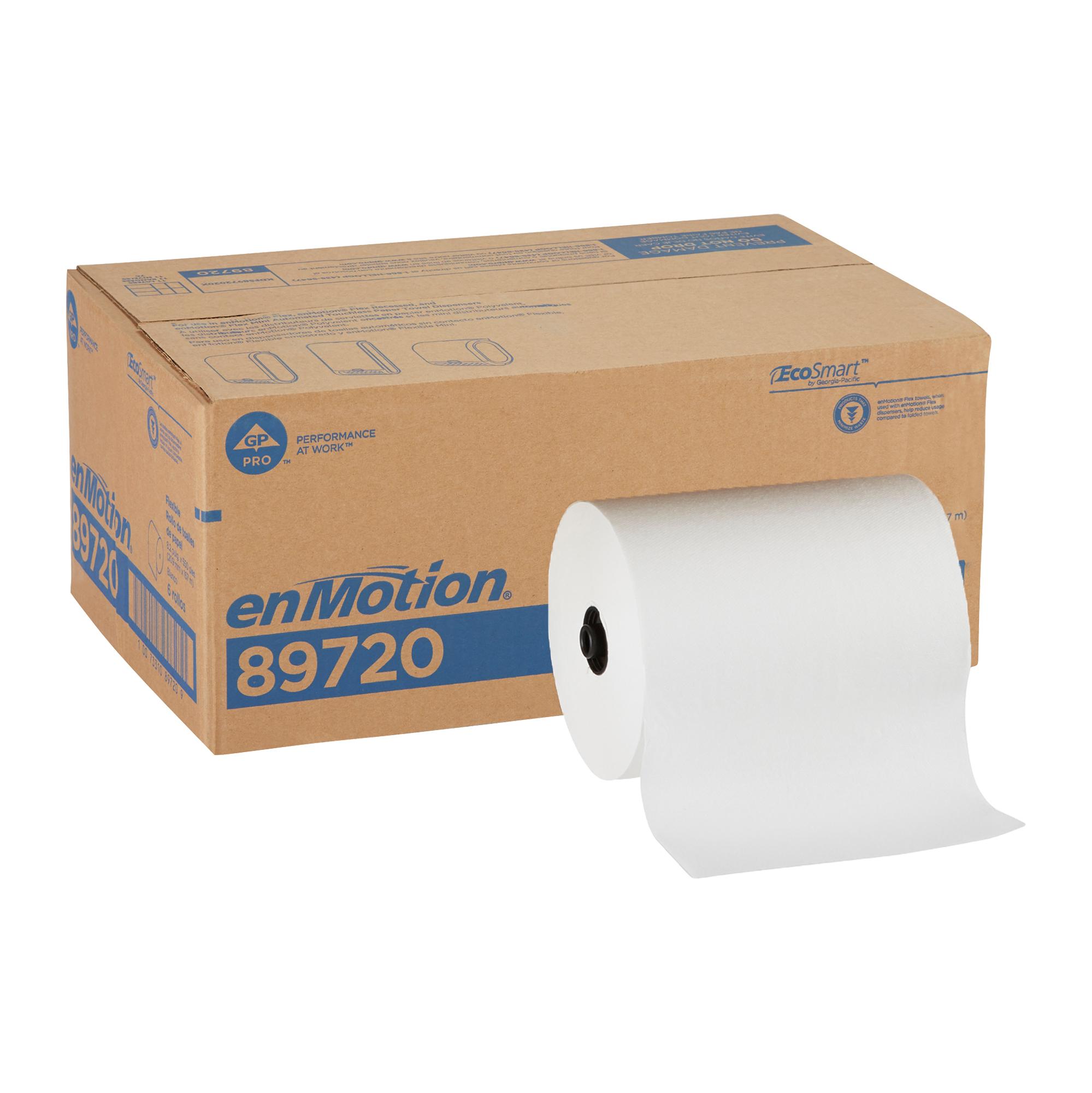 enMotion® Roll Paper Towel Flex 8X8.2 IN 550 FT 1PLY White Standard Roll 6.7IN Roll 6 Rolls/Case