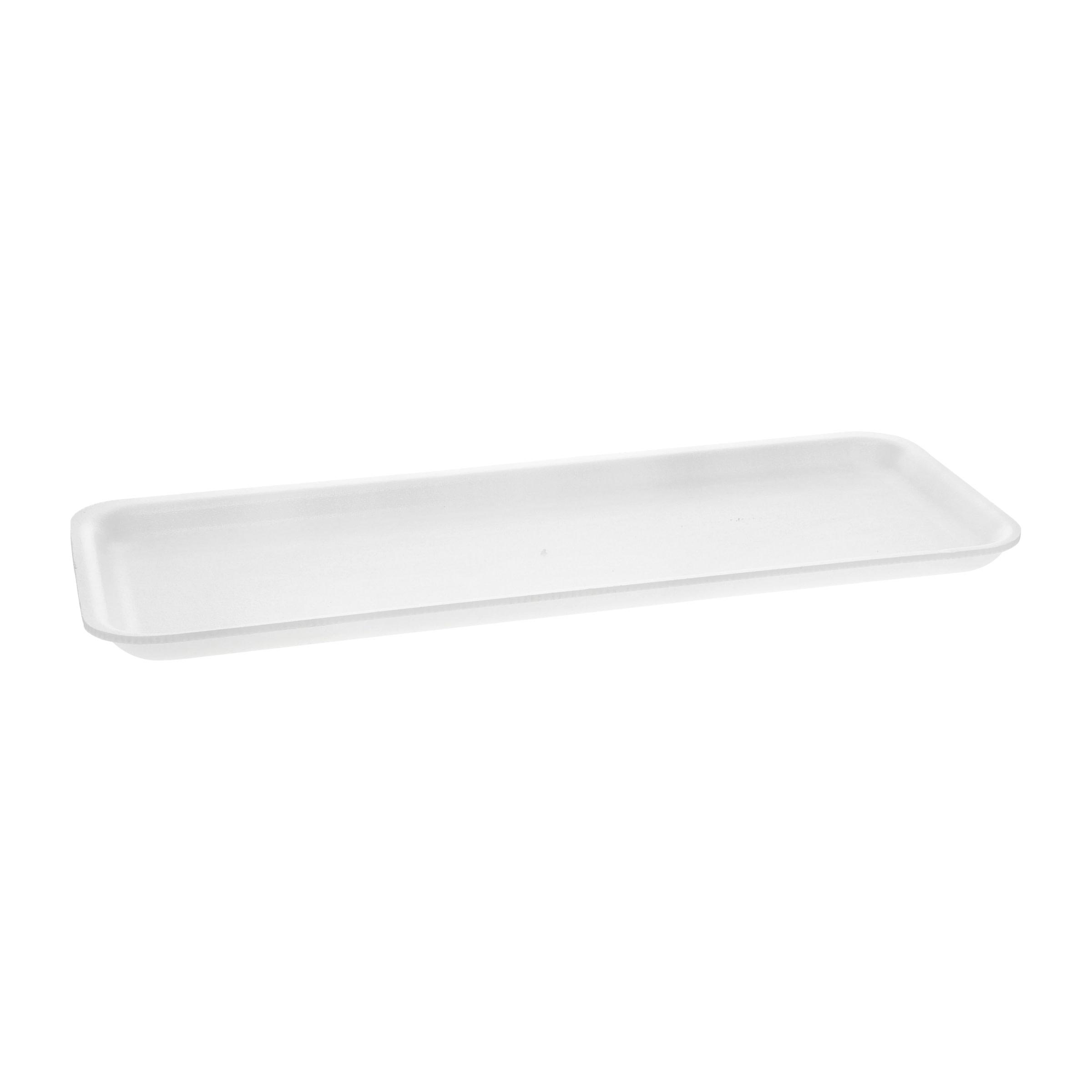7S Supermarket Tray 14.625X5.625X0.67 IN Polystyrene Foam White Rectangle 250/Case