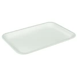 20S Tray 8.7X6.2X0.65 IN Polystyrene Foam White Rectangle 500/Case