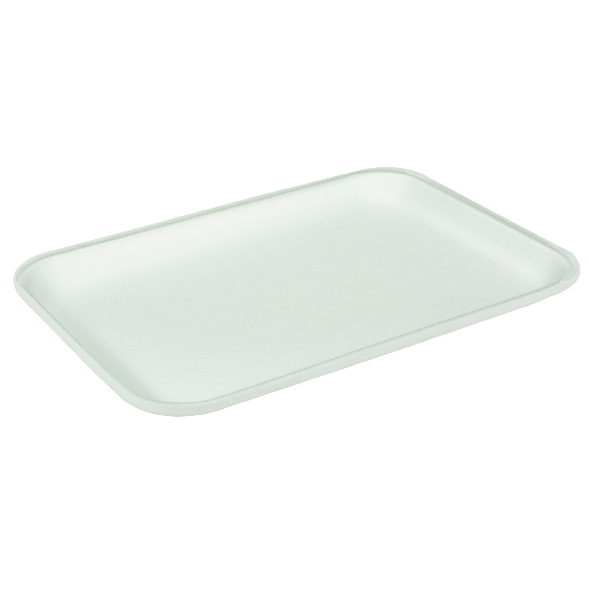 20S Tray 8.7X6.2X0.65 IN Polystyrene Foam White Rectangle 500/Case