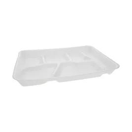 Cafeteria & School Lunch Tray 8.5X11.5X1.25 IN 6 Compartment Polystyrene Foam White Rectangle 500/Case