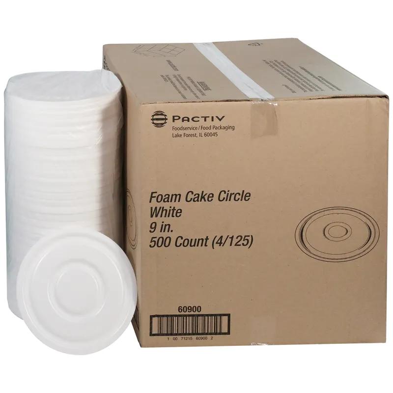 Cake Circle 9 IN Polystyrene Foam White Round 500/Case