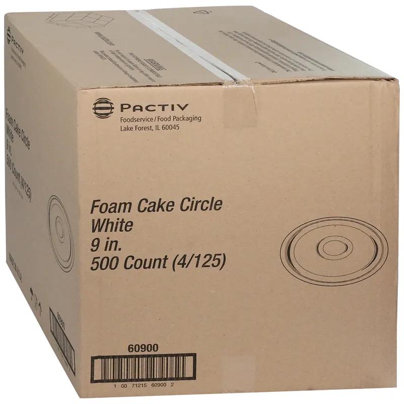 Cake Circle 9 IN Polystyrene Foam White Round 500/Case