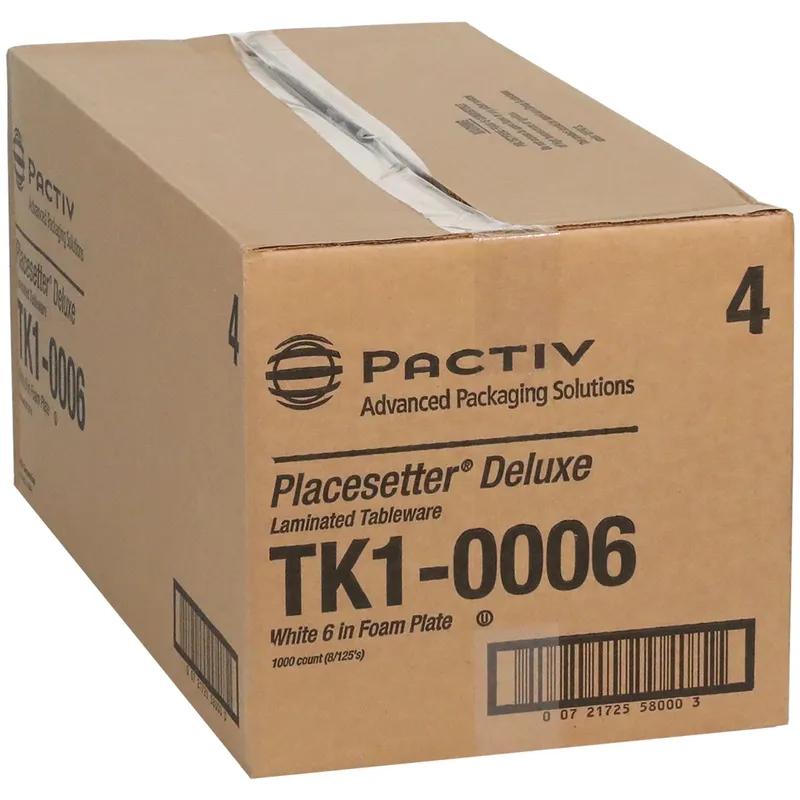 Placesetter® Plate 6X0.6 IN Foam White Non-Absorbent Durable Cut Resistant 1000/Case