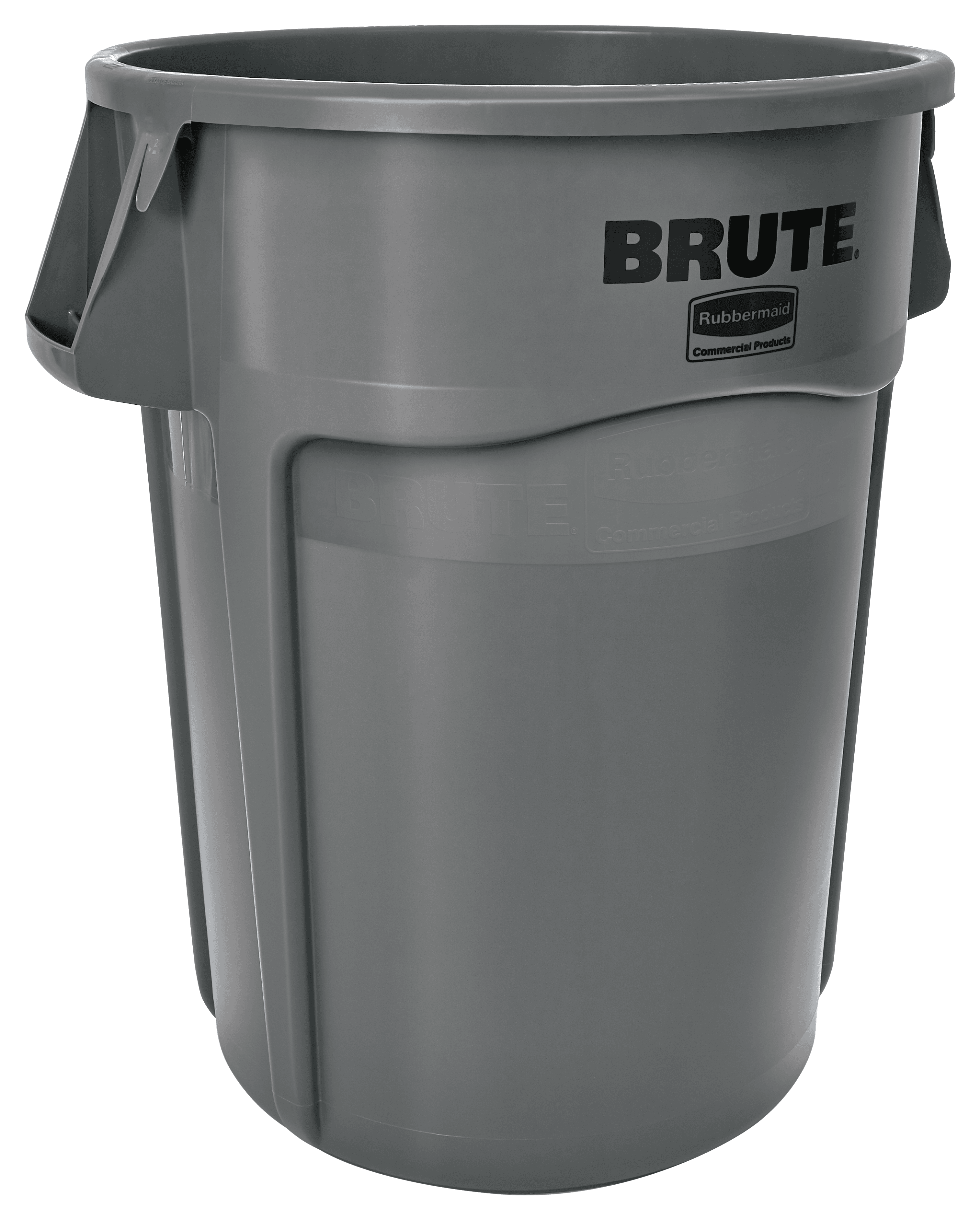 Brute® 1-Stream Trash Can 28.03X24.09X31.3 IN 44 GAL 176 QT Gray Round Resin Self-Venting Stationary Food Safe 1/Each
