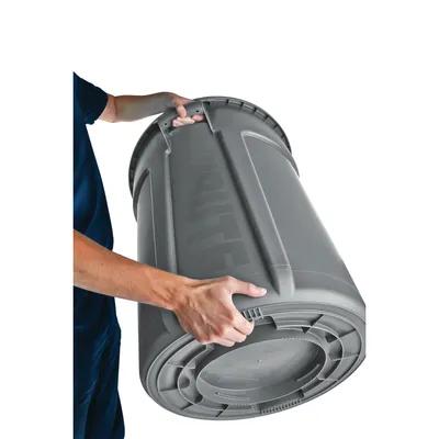 Brute® 1-Stream None Trash Can 24X24X31.5 IN 44 GAL 176 QT Gray Round Plastic Self-Venting Stationary Food Safe 1/Each