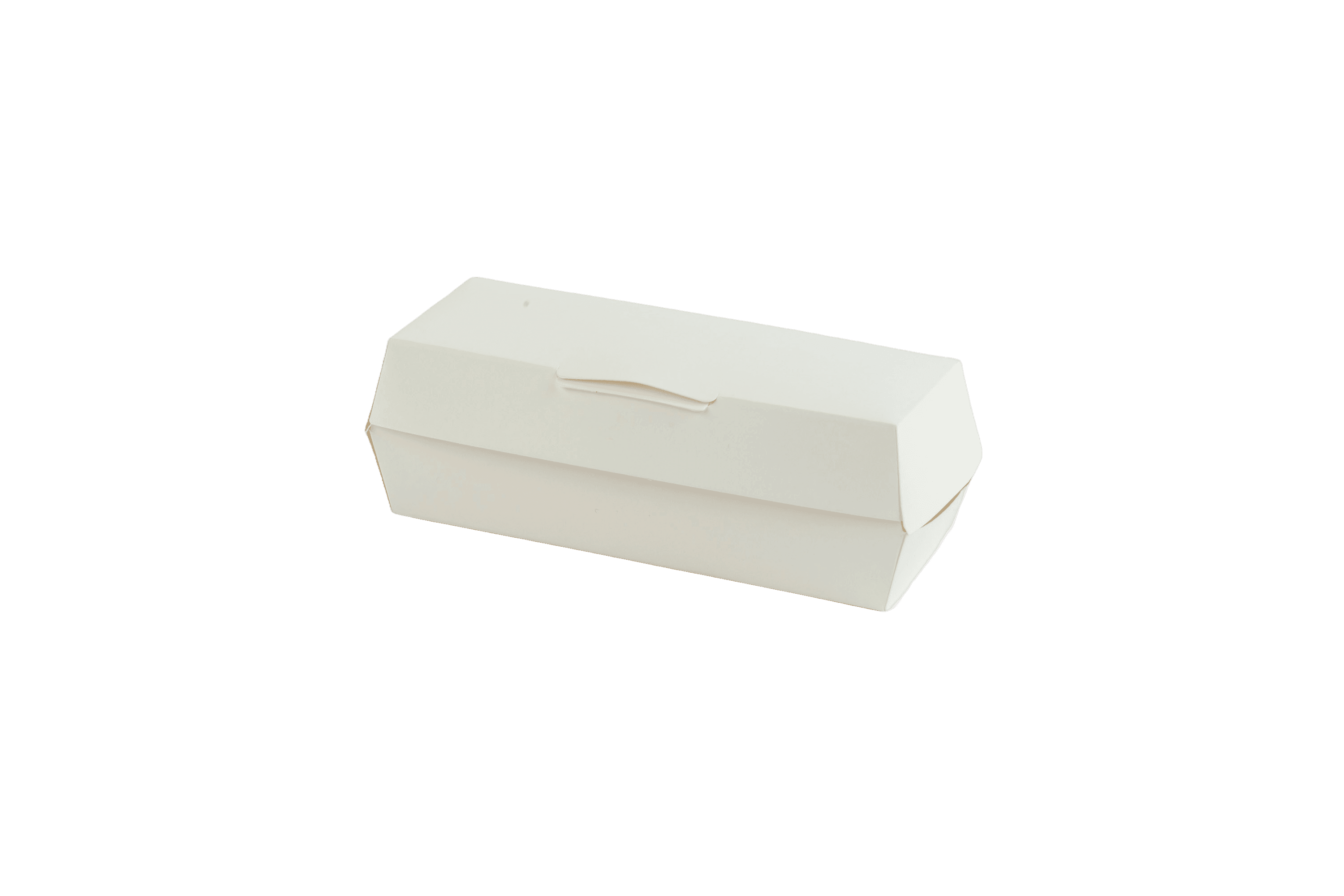 Hot Dog Take-Out Box Hinged 6.5X2.5X2.25 IN Paper White Rectangle 500/Case