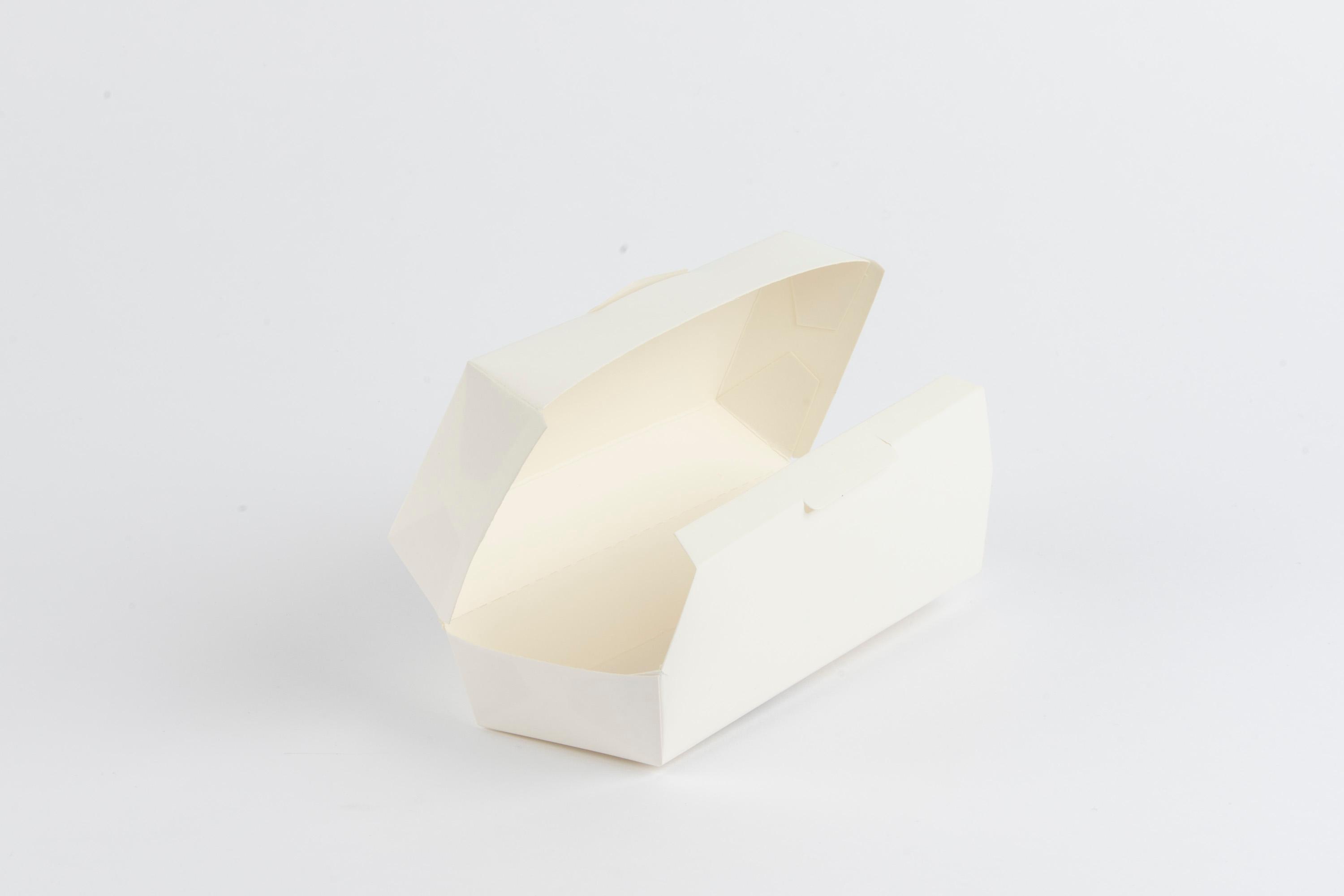 Hot Dog Take-Out Box Hinged 6.5X2.5X2.25 IN Paper White Rectangle 500/Case