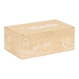 Fresh Flavor Take-Out Box 7X4.25X2.75 IN Clay-Coated Paperboard Kraft Rectangle 250/Case