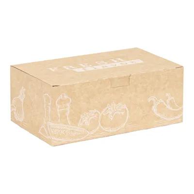 Fresh Flavor Take-Out Box 7X4.25X2.75 IN Clay-Coated Paperboard Kraft Rectangle 250/Case
