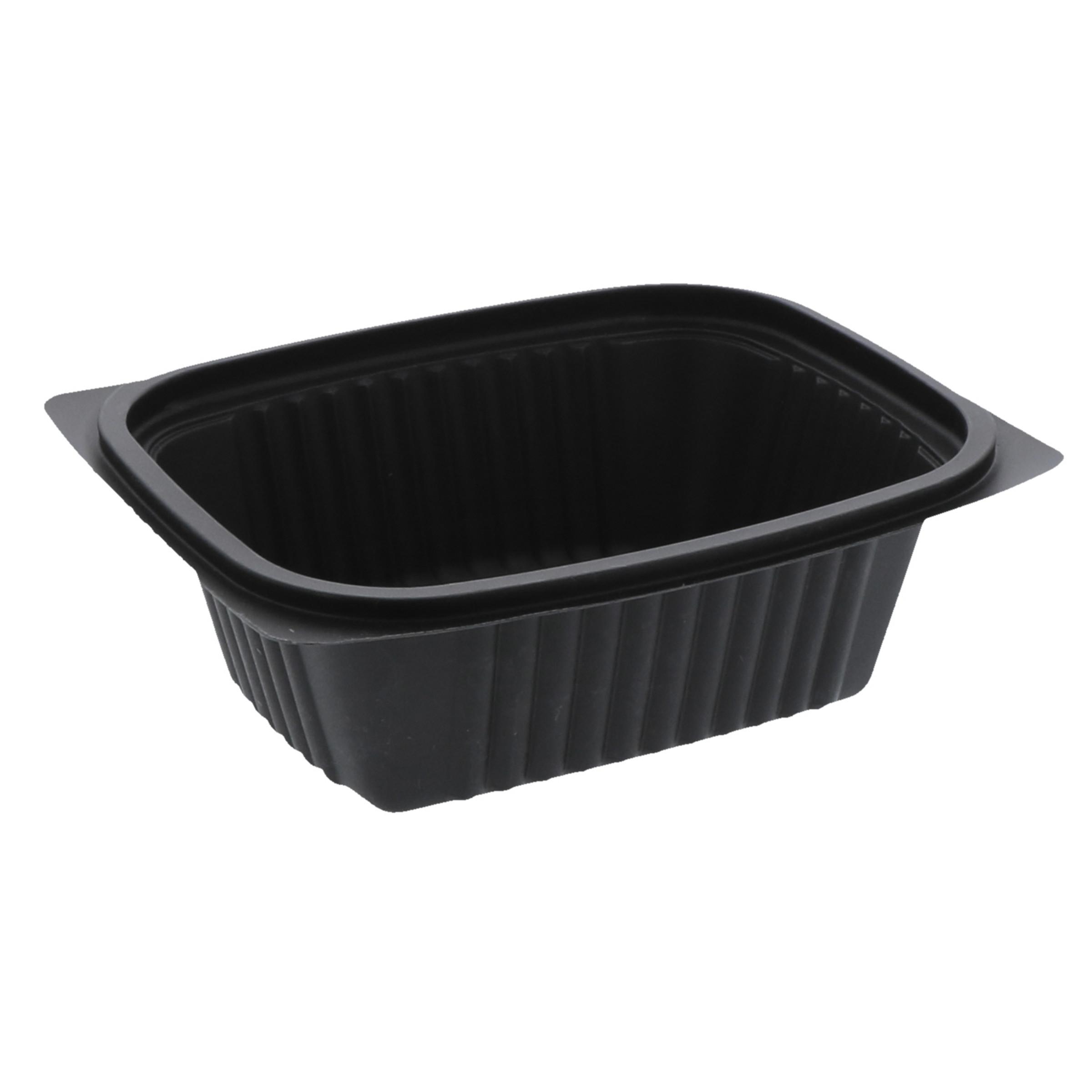 Deli Container Base With Dome Lid 12 OZ MFPP Black Oval 252/Case