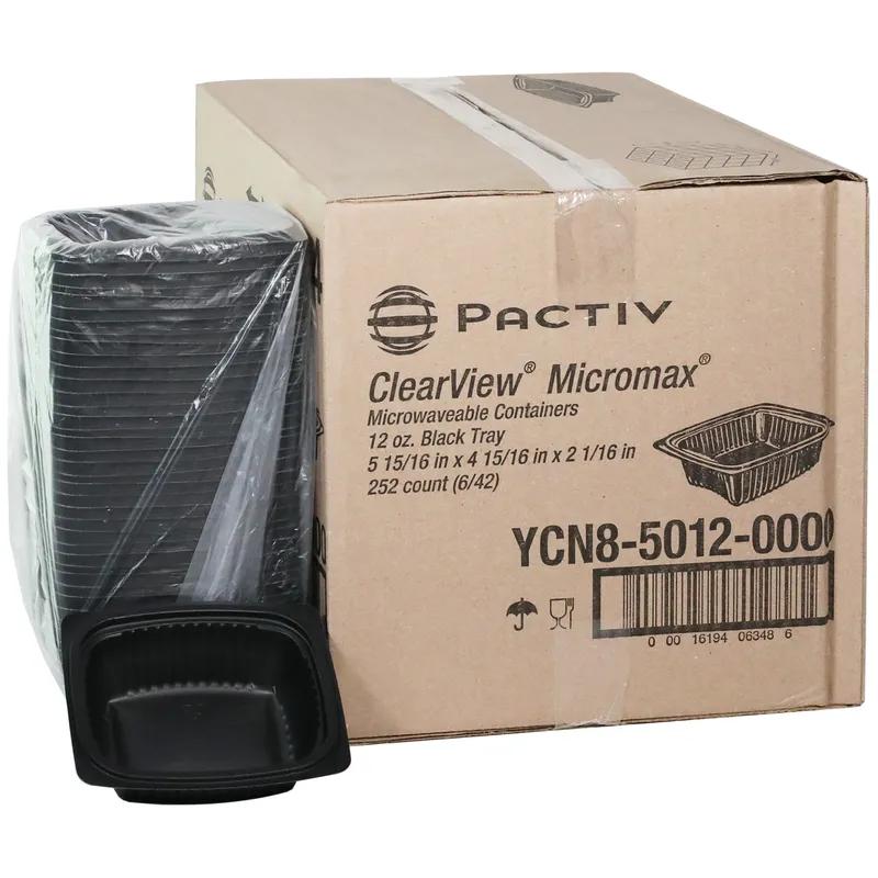 Deli Container Base With Dome Lid 12 OZ MFPP Black Oval 252/Case