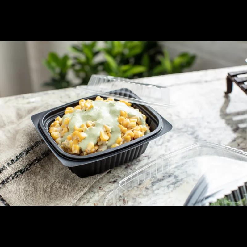 Deli Container Base With Dome Lid 12 OZ MFPP Black Oval 252/Case