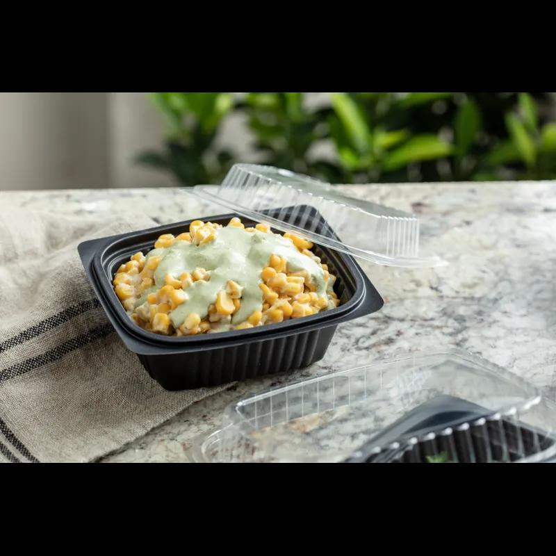 Deli Container Base With Dome Lid 12 OZ MFPP Black Oval 252/Case