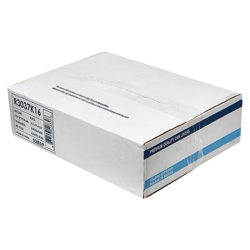 Victoria Bay Can Liner 30X37 IN Black Plastic 16MIC 500/Case