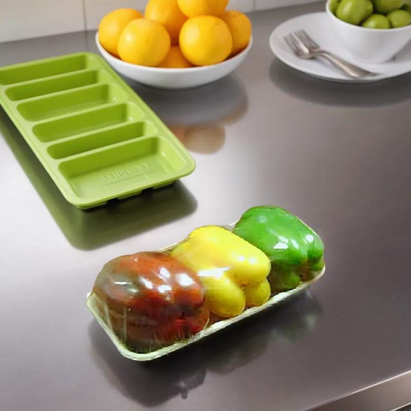 Pepper Produce Tray Base 10.25X4.25X1 IN Pulp Fiber Kraft Rectangle 500/Case