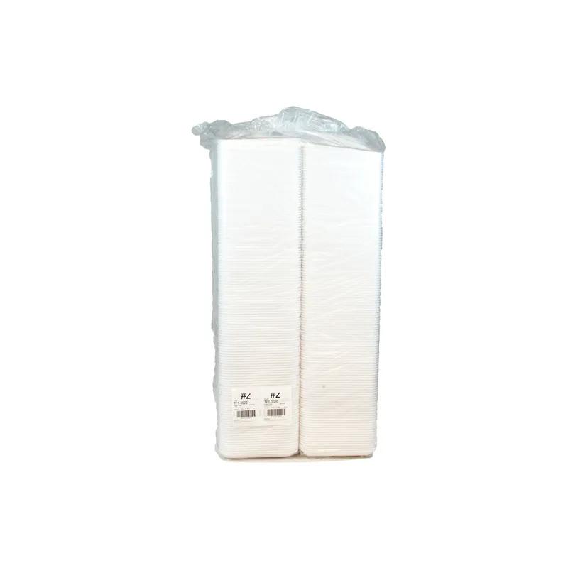 2 Supermarket Tray 8.2X5.7X0.91 IN Polystyrene Foam White Rectangle 500/Case