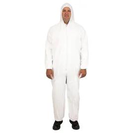 Coveralls Large (LG) White PP 25/Case