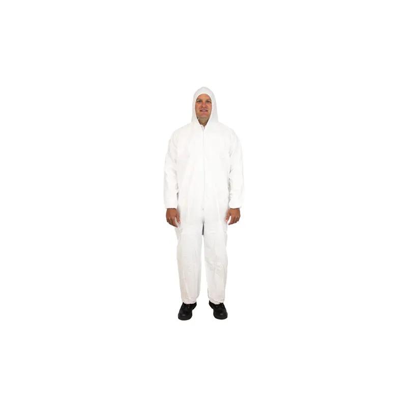 Coveralls Large (LG) White PP 25/Case