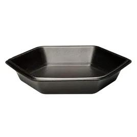 Take-Out Container Base 9.25X1.75 IN Plastic Black Hexagon Deep 200/Case