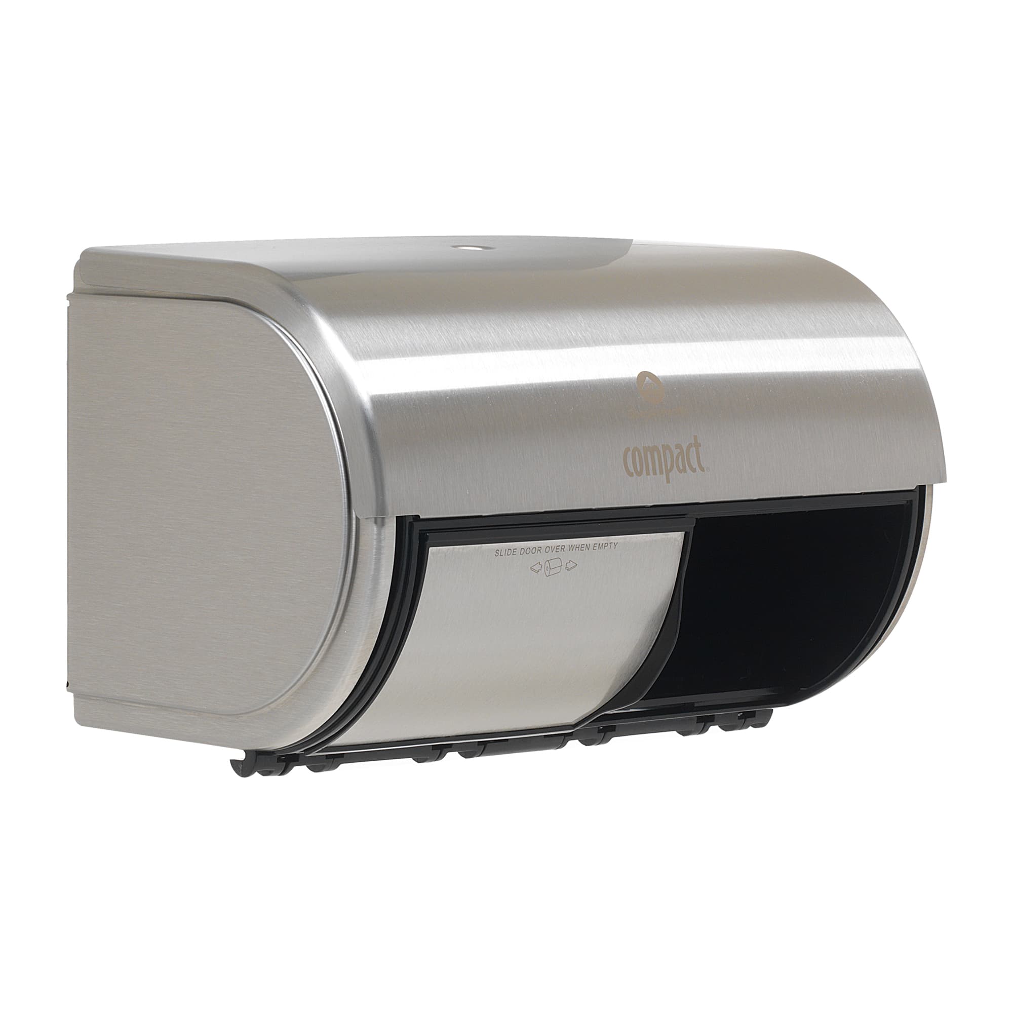 Compact® Toilet Paper Dispenser Stainless Steel Silver Side-by-Side Standard Coreless High Capacity 1/Each