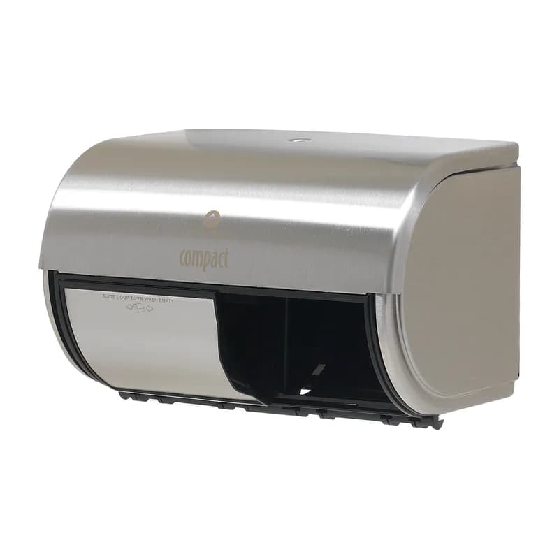Compact® Toilet Paper Dispenser Stainless Steel Silver Side-by-Side Standard Coreless High Capacity 1/Each