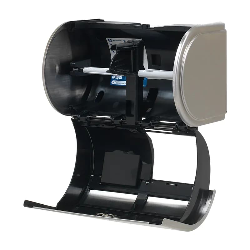 Compact® Toilet Paper Dispenser Stainless Steel Silver Side-by-Side Standard Coreless High Capacity 1/Each