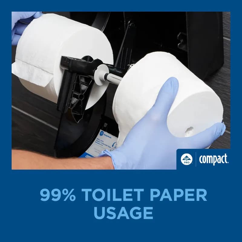 Compact® Toilet Paper Dispenser Stainless Steel Silver Side-by-Side Standard Coreless High Capacity 1/Each