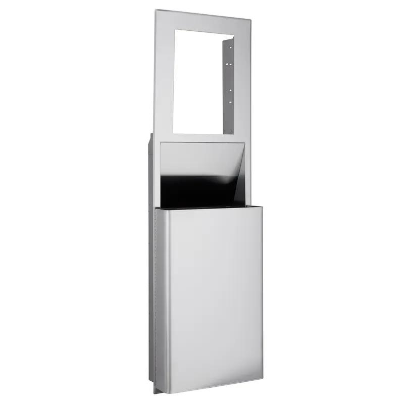 Georgia-Pacific Pro® Trash Can Silver Stainless Steel Recessed 1/Each