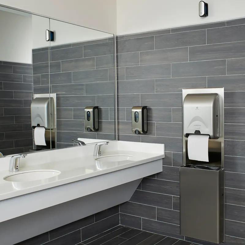 Georgia-Pacific Pro® Trash Can Silver Stainless Steel Recessed 1/Each