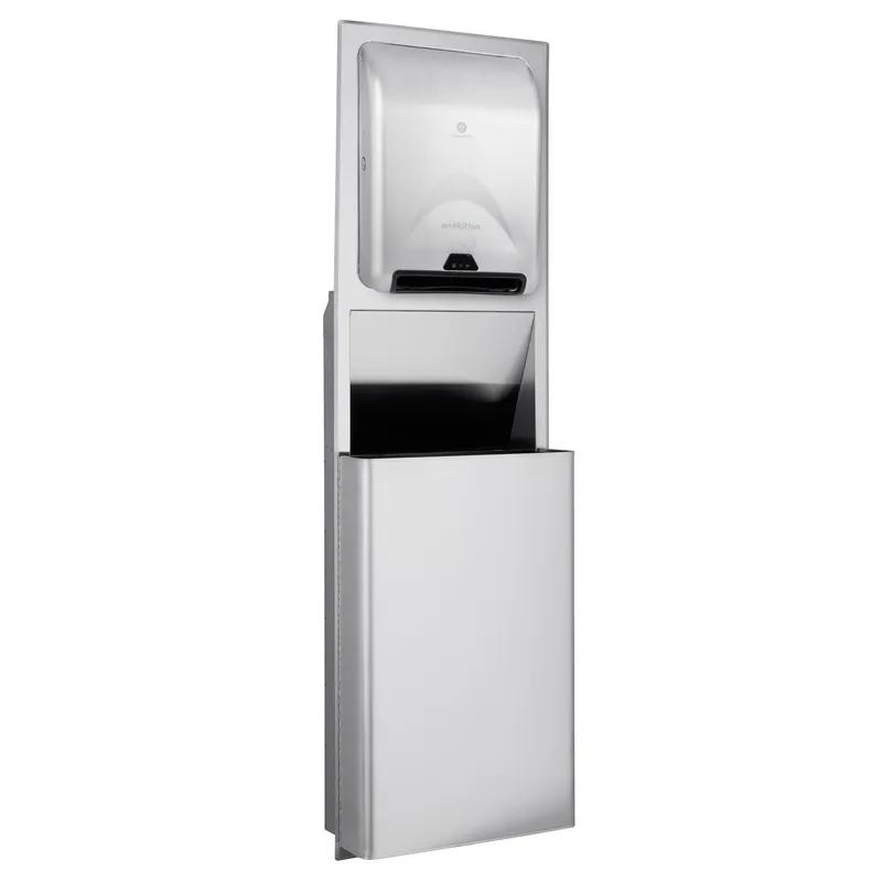 Georgia-Pacific Pro® Trash Can Silver Stainless Steel Recessed 1/Each