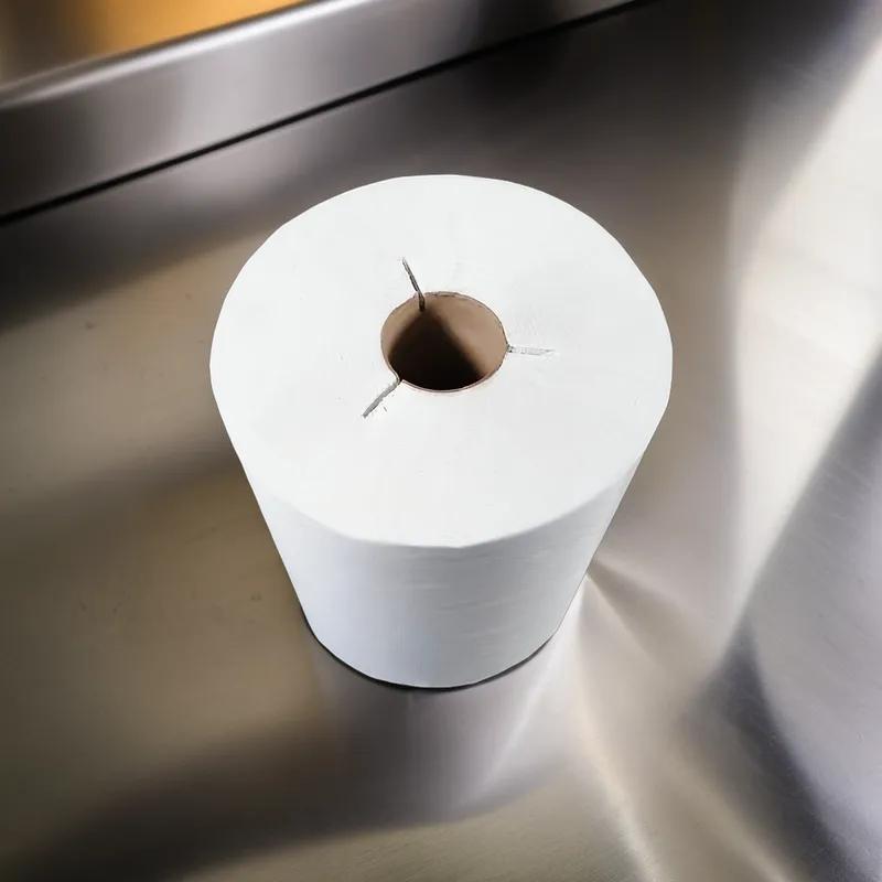 Roll Paper Towel 800 FT White Bleached Y-Notch Disposable 6/Case