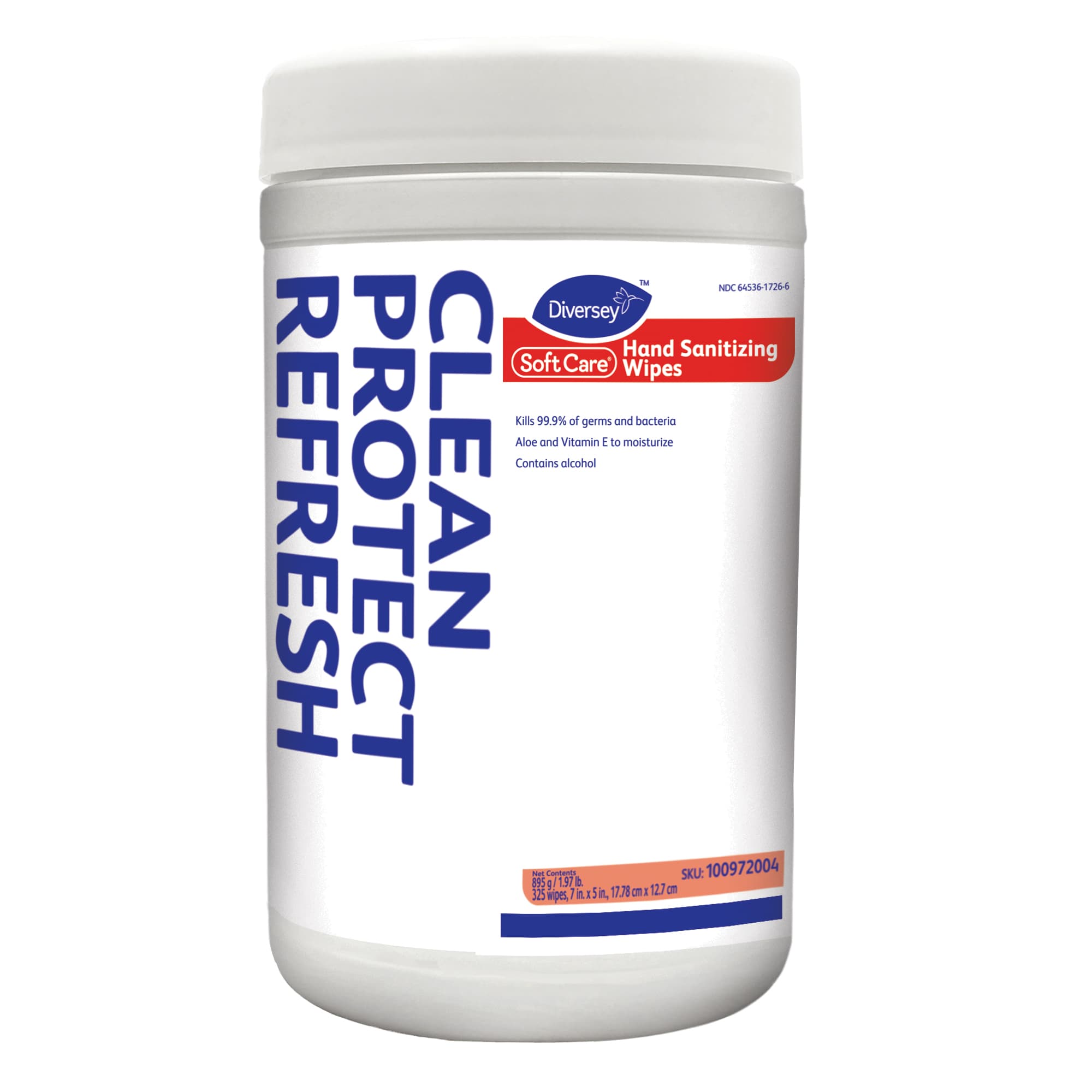 Soft Care® Hand Sanitizer Wipe Mint Colorless 325 Sheets/Pack 6 Packs/Case 1950 Sheets/Case