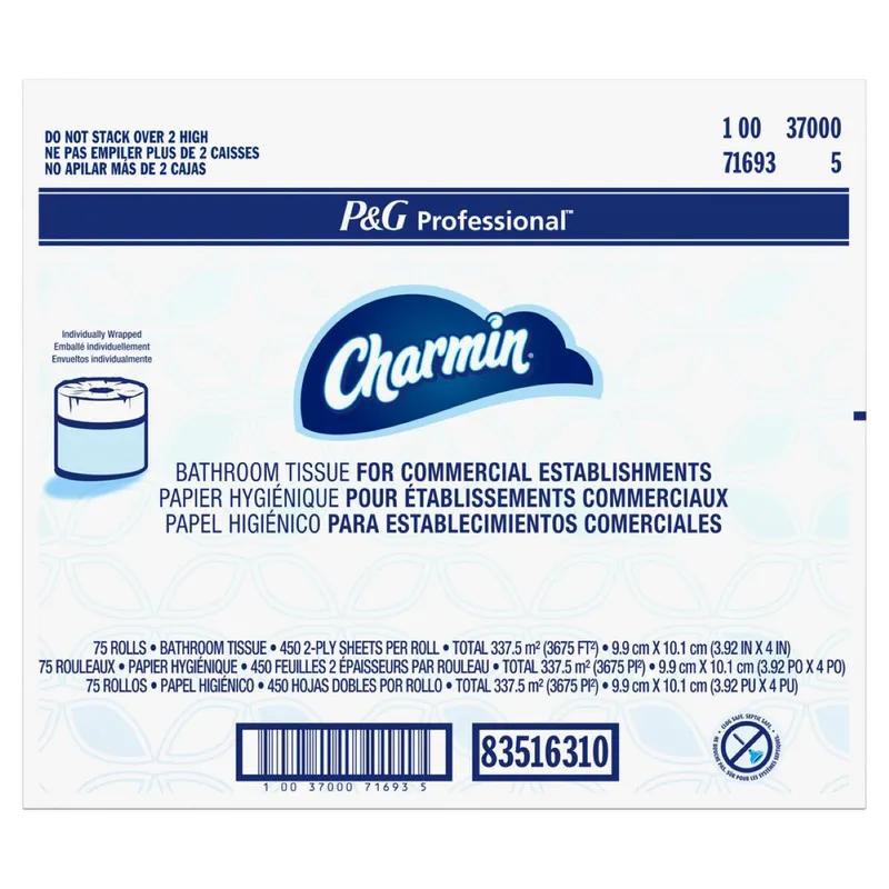 Charmin® Toilet Paper & Tissue Roll 3.92X4 IN 2PLY White Embossed 450 Sheets/Roll 75 Rolls/Case 33750 Sheets/Case