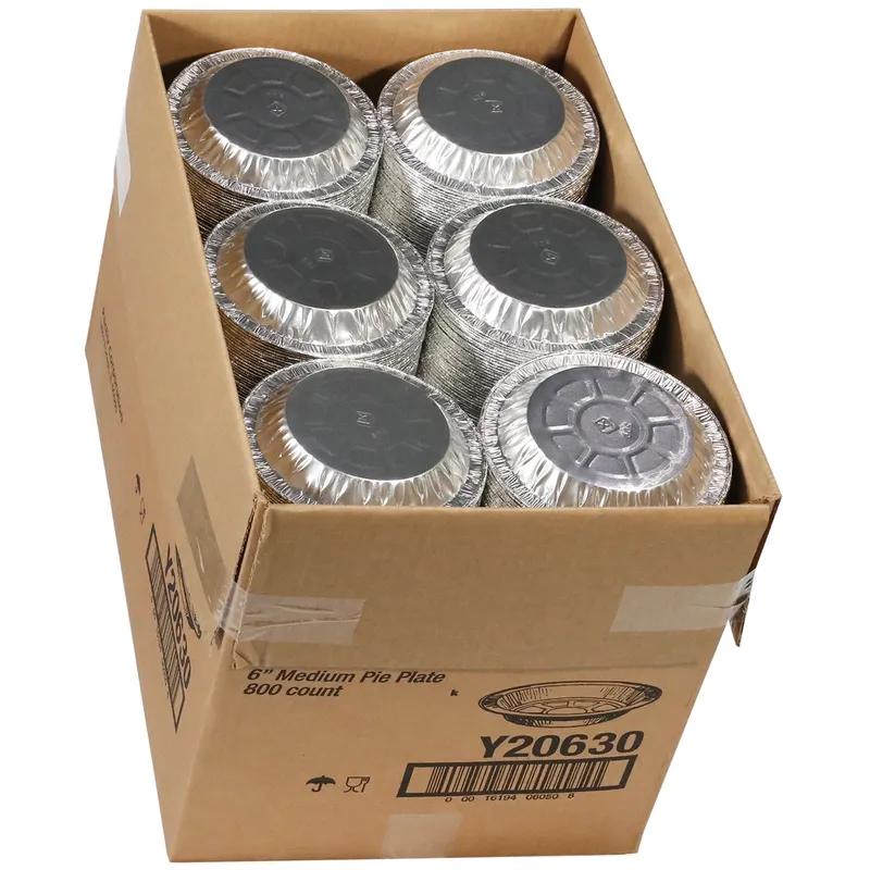 Pie Plate 7.5 OZ 6X0.828 IN Aluminum Silver Medium Ovenable 800/Case