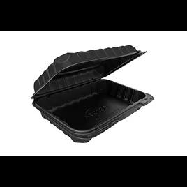 Take-Out Container Hinged 9.25X6.5X2.25 IN PP Black 150/Case