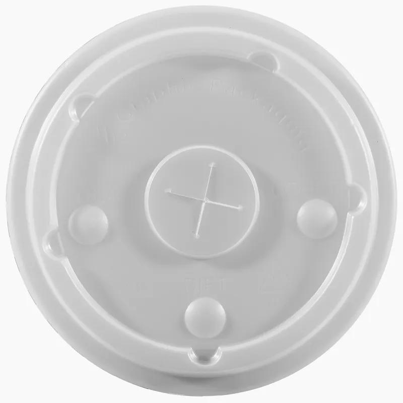 Lid Flat PS Translucent For 12-24 OZ Cold Cup With Hole Identification 1000/Case