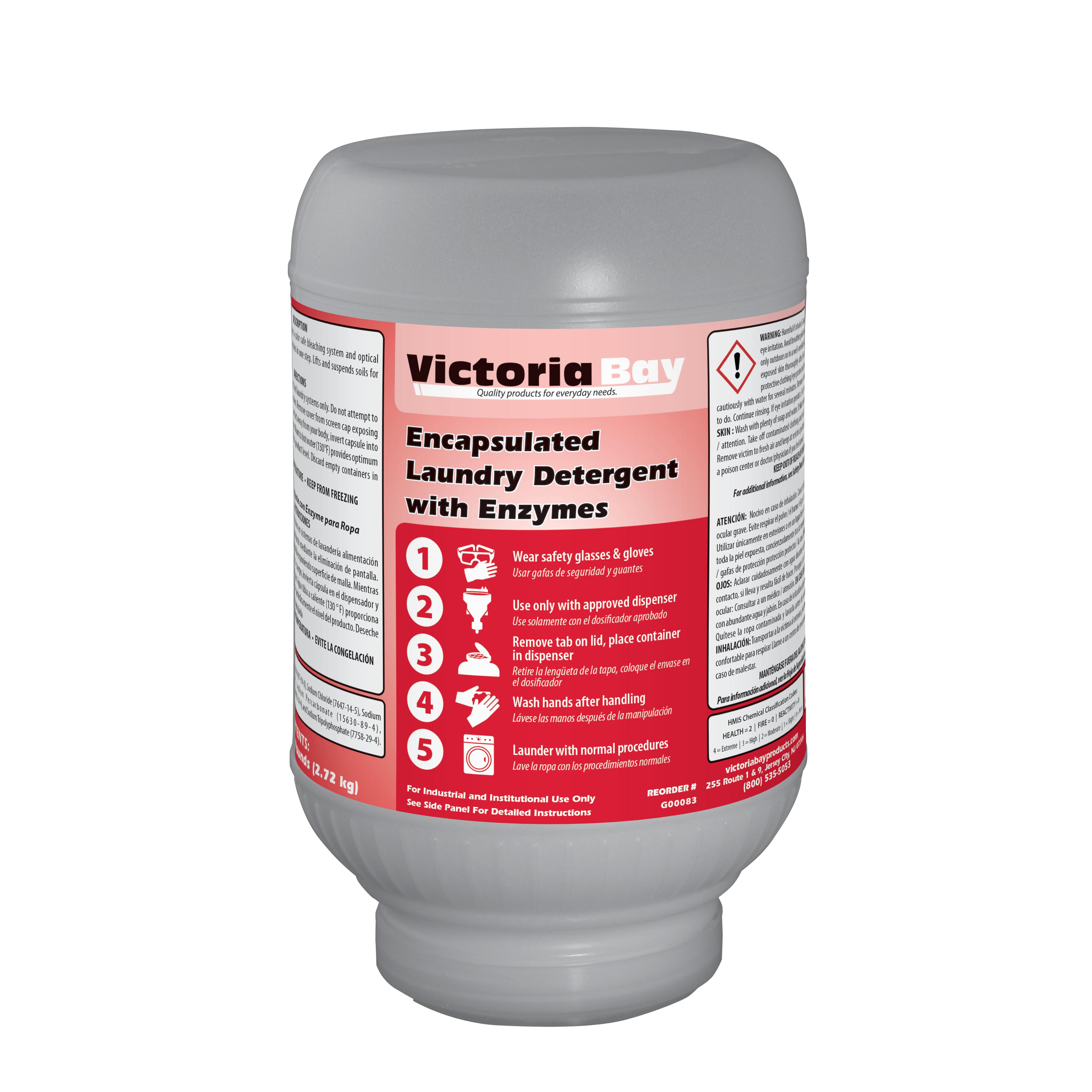 Victoria Bay Encapsulated Laundry Detergent with Enzymes 6 LB 4/Case