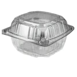 Take-Out Container Hinged 6X6X3.375 IN Plastic Square 500/Case