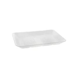 8H Supermarket Tray 10.58X8.33X1.18 IN 1 Compartment Polystyrene Foam White Rectangle Heavy 400/Case
