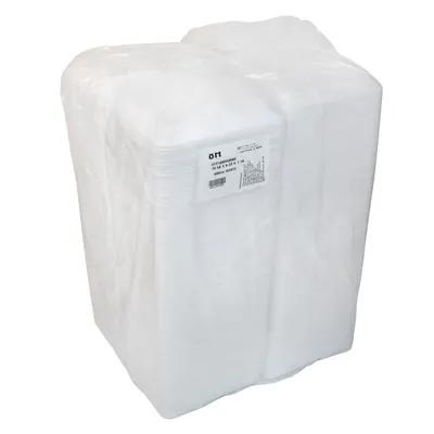 8H Supermarket Tray 10.58X8.33X1.18 IN 1 Compartment Polystyrene Foam White Rectangle Heavy 400/Case